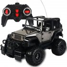 1:18 2WD 4CH Electric Wireless Alloy Remote Control Charging Opening Door Car with LED Light Kids Toy gray