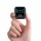 1.2-inch OLED Color Display M9 HiFi Sports Bluetooth Clip MP3 Player <span style='color:#F7840C'>Voice</span> Recorder Hifi MP3 Black with Bluetooth