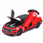 1:24 Children Steering Alloy Car Mould Toy with Rubber Wheel for Decoration red