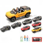 1:24 Suv Alloy Pull-back Car With Light Sound Effect Hard Top Convertible Off-road Vehicle Toys Model Ornaments H2271