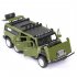 1 32 Car Model for Hummer H2 Off road High Simulation Alloy Car Model Sound And Light Pull Back Door Boy Car Toy For Children Gifts green