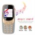 1 33 inch Q3308 Pro Mini Mobile Phone MTK6261 32MB RAM 32MB ROM Wireless Call Recording Cellphone Grey