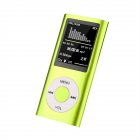 1.8-inch Mp3 Player Music Playing Built-in Fm Radio Recorder Ebook Player With Headphones Usb Cable Green