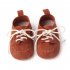 1 Pair Baby Girls Boys Toddler Shoes Non slip Wear resistant Soft Sole Lace Up Solid Color Sneakers White 3 6M Bottom length 11cm