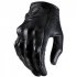 1 Pair Black Leather Gloves Riding Bike Motorcycle Protective Armor Mesh Solid Racing Gloves L Have holes