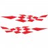 1 Pair Car Stickers Racing Sports Stripe Grid Totem Auto Side Body Decals Car Sticker red