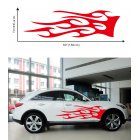 1 Pair Car Truck Totem Flame Graphics Label Side Vinyl Body Sticker Cool Waterproof Auto Sticker red