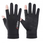 1 Pair Fishing Gloves Outdoor Fishing Protection Anti-slip Half Finger Sports Fish Equipment Three fingers black_One size