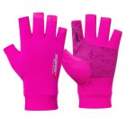1 Pair Fishing Gloves Outdoor Fishing Protection Anti-slip Half Finger Sports Fish <span style='color:#F7840C'>Equipment</span> Half finger pink_One size