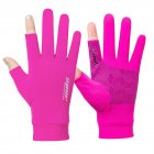 1 Pair Fishing Gloves Outdoor Fishing Protection Anti-slip Half Finger Sports Fish Equipment Three fingers pink_One size