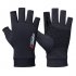 1 Pair Fishing Gloves Outdoor Fishing Protection Anti slip Half Finger Sports Fish Equipment Three fingers navy One size