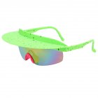 1 Pair Men Women Fashion Cycling Glasses High-definition Lenses Colorful Hat Brim Outdoor Sport Sunglasses Eyewear