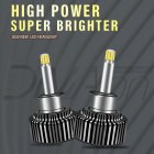 1 Pair Metal Car Headlight Bulbs G12 8 Sides 360 Degree H4 H7 9005 Led Car Lamp Universal