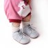 1 Pair Newborn Walker Toddler Shoes Breathable Hollow Infant Boys Girls Anti slip Soft Sole Sneakers grey 9 12M Bottom length 13cm