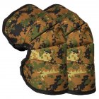 1 Pair Oxford Cloth Warm Thermal Long Warm Knee  Pads Lined Flannel Outdoor Winter Windproof Protectors For Camping Hiking Riding Camouflage