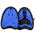 1 Pair Swimming Paddles Adjustable Hand Fin Training Diving Paddle Gloves Paddles WaterSport Equipment  blue_S (women and children or men with small hands)