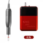 1 Set Of Nail Polishing Tool Mini 30000 Rpm Electric Nail File Nail Art Equipment Red (send ceramic grinding head + adapter)