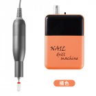 1 Set Of Nail Polishing Tool Mini 30000 Rpm Electric Nail File Nail Art Equipment Orange (send ceramic grinding head + adapter)