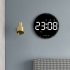 10 Inch Led Round Digital Wall Clock with Remote Control 10 Levels Brightness Alarm Clock Black