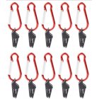 10 Pcs Tent Clip Awning Clamp Tarp Clips Snap Hangers Tent Camping Survival Tighten <span style='color:#F7840C'>Tool</span> Tent Accessory Outdoor <span style='color:#F7840C'>Tool</span> clip + gourd hook_10pcs