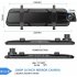 10 inch Streaming Media Rearview Mirror Recorder 1080p Hd Night Vision Dual Lens 2 5d Full Screen Reversing Recorder black