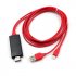 1080P 6ft 8 Pin Apple Interface to HDMI TV AV Adapter Cable for iPhone 6 6S 7 8 Plus X red