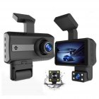 1080P Car Dash Cam 3-inch Lcd Night Vision Driving Recorder Parking Monitoring
