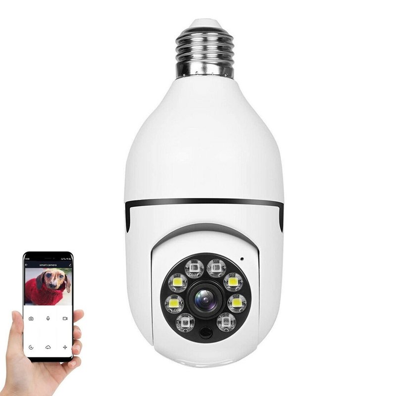 1080P IP E27 Light Bulb Camera 360 Degree Wi-fi Infrared Night Vision Smart