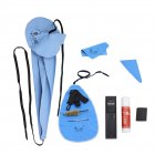 10Pcs/Set <span style='color:#F7840C'>Saxophone</span> Cleaning Kit Sax Clean Cloth Mouthpiece Brush Belt Mini Screwdriver Set <span style='color:#F7840C'>Saxophone</span> Accessories blue+black_10pcs/set