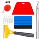 10Pcs Window Tint Application Tools Utility Knife With Blades Film Squeegee Professional Vinyl Wrap Installation Kit 10 piece set