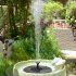 10V 2W Round Shape Solar Powered Water Fountain for Garden Decor 18x18x3 8cm DC30S 0708FR battery