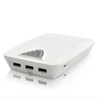 10000 mAH Battery Bank w x3 USB - BlueArc