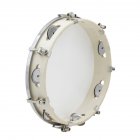 10in Tambourine Capoeira Drum Wooden Music Instrument white_10 inches
