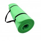 10mm Extra Thick Yoga Mat Non slip High Density Anti tear Fitness Exercise Mats With Carrying Strap green