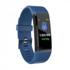 115plus Bluetooth Smart Watch Heart Rate Blood Pressure Monitor Fitness Tracker Bracelet  Blue