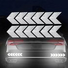 12PCS Big Car Night Warning Reflective Sticker Scratch Modified Electric Motorcycle Body Sticker  White