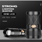 1500lm XHP90 Led Telescopic Zoom Flashlight Rechargeable Strong Light Torch