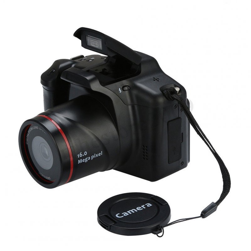 16MP HD 1080P 2.4 Inch TFT Screen Anti-shake Digital SLR Camera with Built-in Microphone black