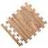 16Pcs Set Imitation Wood Grain Crawling Mat Educational Game Pad for Children brown 16pcs