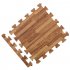 16Pcs Set Imitation Wood Grain Crawling Mat Educational Game Pad for Children brown 16pcs
