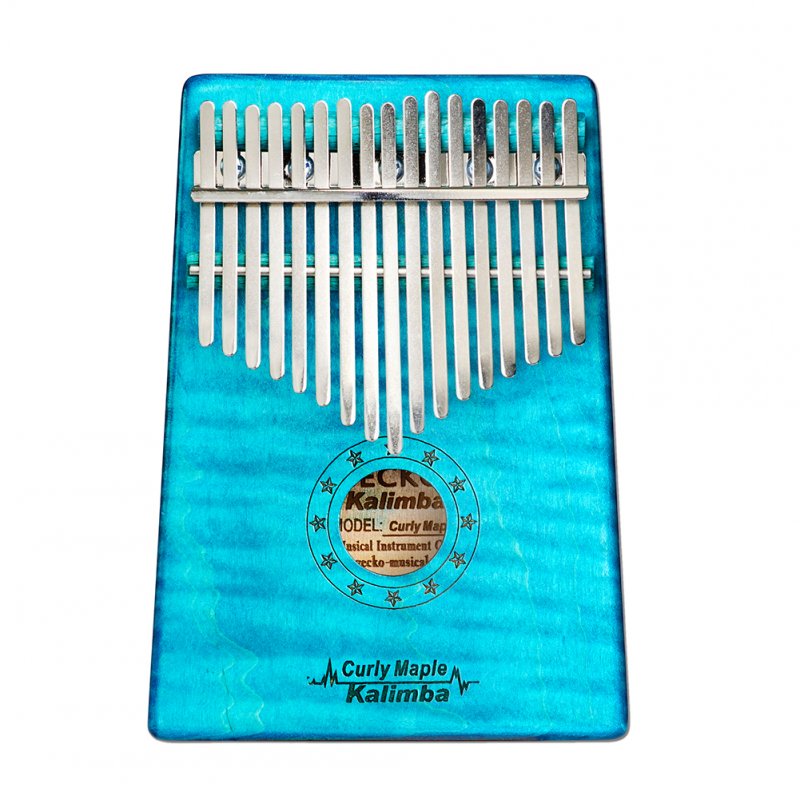 17 Key Wooden Thumb Piano Kalimba in C Music Instrument Toy Gift Portable blue