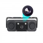 170 Degree 3 IN 1 Video Parking Sensor Car Reverse <span style='color:#F7840C'>Backup</span> Rear View <span style='color:#F7840C'>Camera</span> black