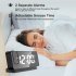 180 degree Rotation Led Digital Projection Alarm Clock Mute Electronic Clock Ceiling Projector for Nightstand Ipl White