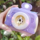 1pc Plastic Bubble Camera Outdoor Toy Bubble Machine Powered by Battery purple