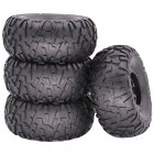 2.2Inches Inflatable Tires Stainless Steel Wheel Rim Diameter 135mm for SCX10 TRX4 D90 90046 1/10 RC Car black_4PCS