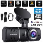 2.45 Inch HD Car Driving Recorder Dual Dash Cam 1080P Front Inside Camera