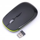 2.4G Wireless Mouse USB 2.0 Receiver Super Slim Mini Cute Optical Wireless Mouse USB Right Scroll Mice for Laptop PC Video Game  black
