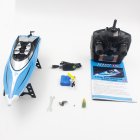 2.4GHz 4CH 25KM/h High Speed Mini Racing RC Boat Speedboat Ship with Water Cooling System Flipped for Kid Toys Gift As shown