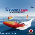 2 4g Remote Control Boat High Speed Double Sided Driving Stunt RC Boat with Light Summer Water Speedboat Toy Red