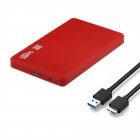 2.5 Inch External Hard Drive Enclosure USB 3.0 5Gbps Hard Drive Case Adapter Tool-Free Portable For SATA HDD SSD red